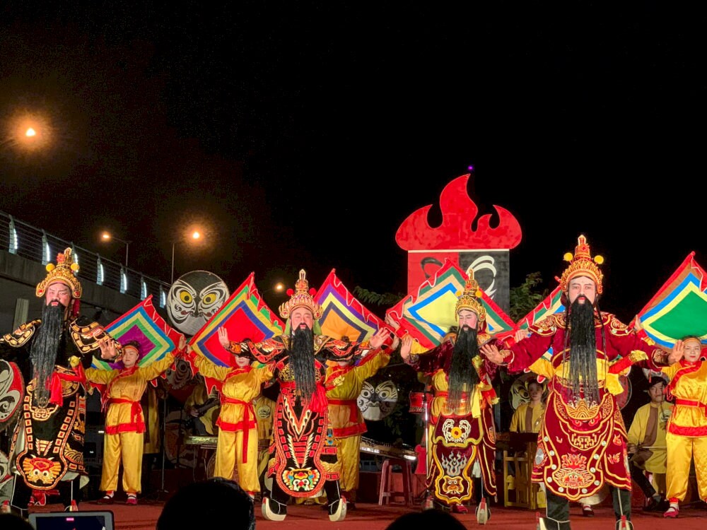 Tuong actors wear intricately designed, striking traditional Vietnamese costumes